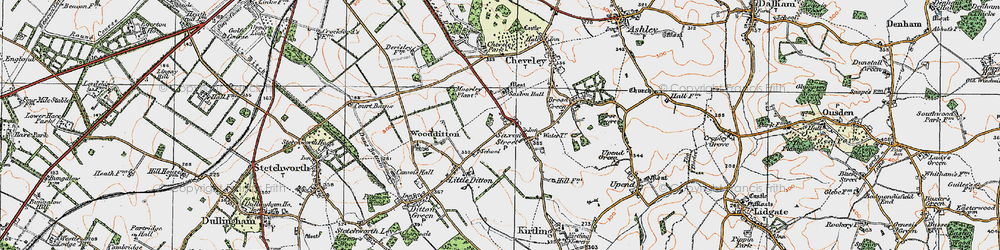 Old map of Saxon Street in 1920
