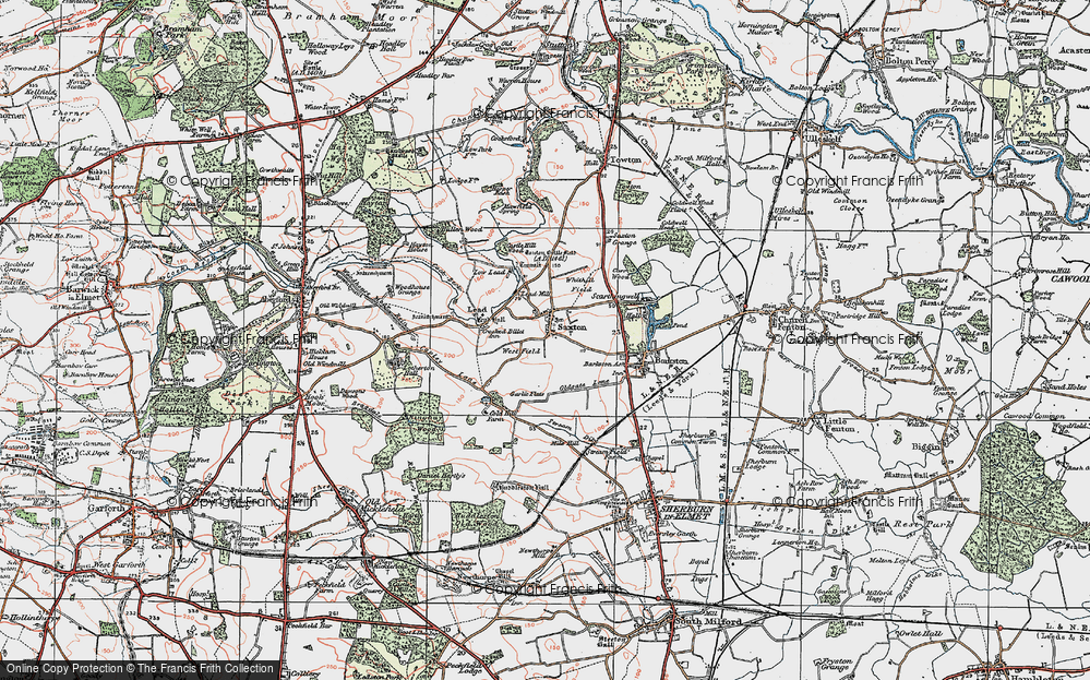 Old Map of Saxton, 1925 in 1925