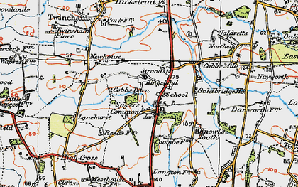 Old map of Sayers Common in 1920