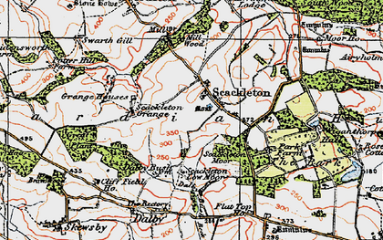 Old map of Scackleton in 1924