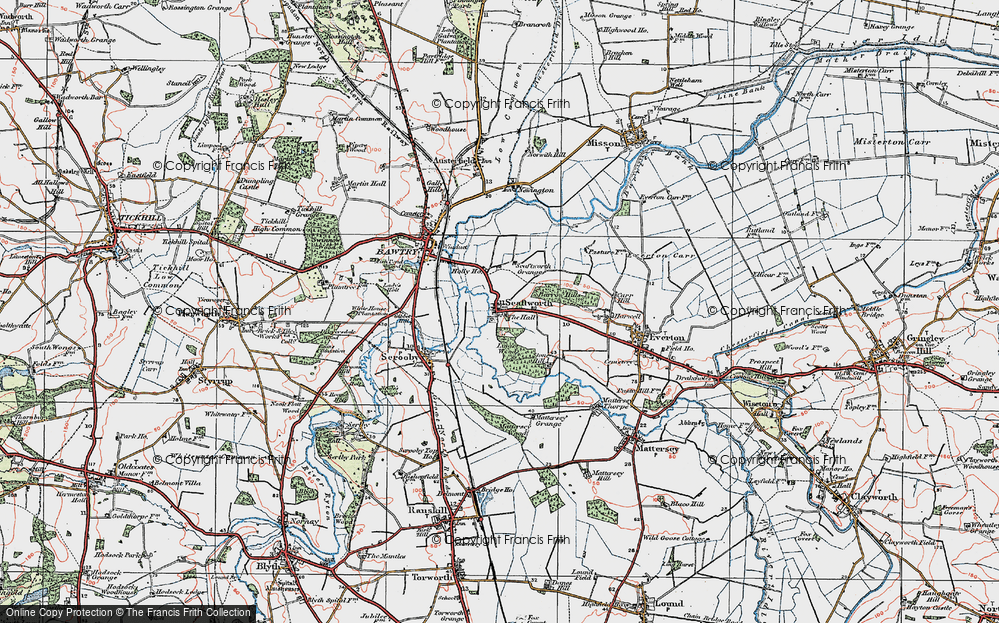 Old Map of Scaftworth, 1923 in 1923