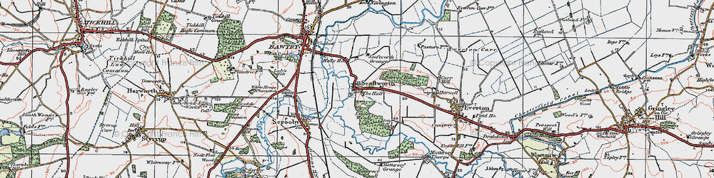 Old map of Scaftworth in 1923