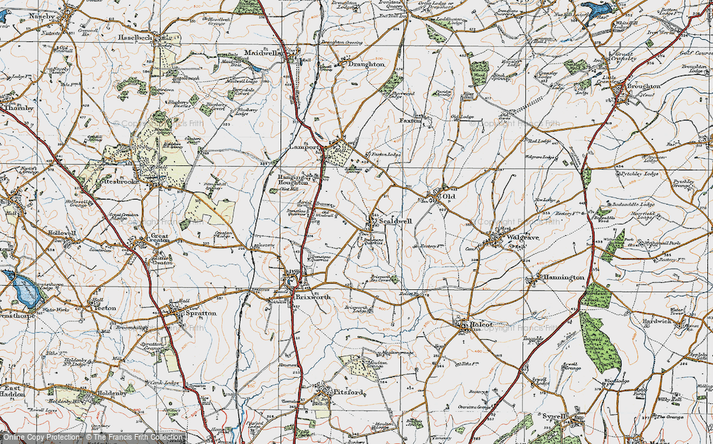 Old Map of Scaldwell, 1919 in 1919