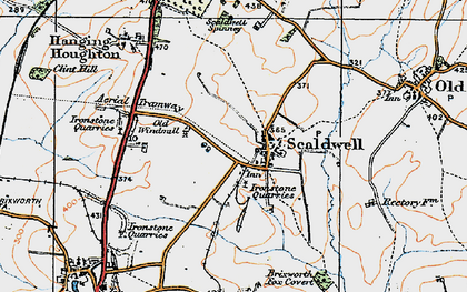 Old map of Brixworth Fox Covert in 1919