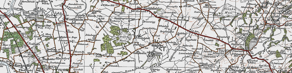 Old map of Scaleby in 1925