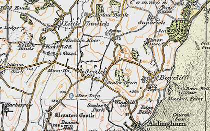 Old map of Scales in 1924