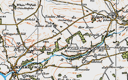Old map of Scales in 1925