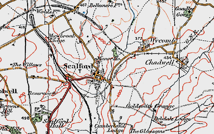 Old map of Scalford in 1921
