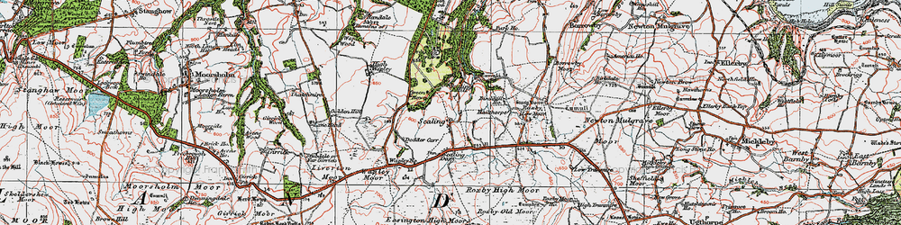 Old map of Low Tranmire in 1925