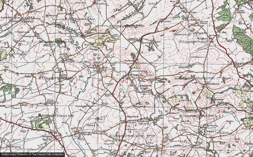 Old Map of Scamblesby, 1923 in 1923