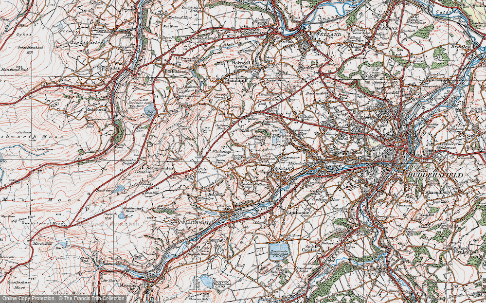 Old Map of Scapegoat Hill, 1925 in 1925