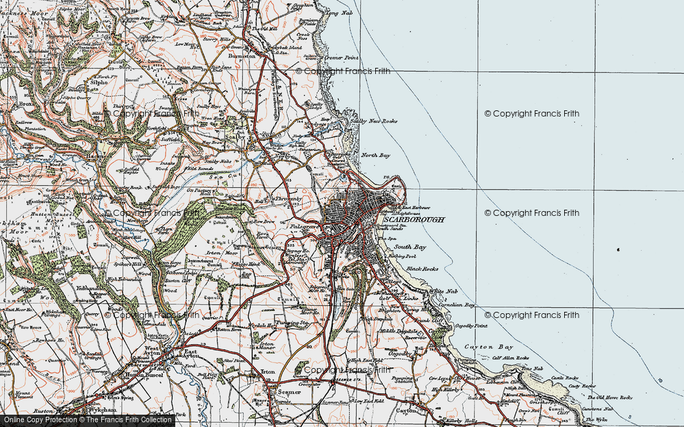 Old Map of Scarborough, 1925 in 1925