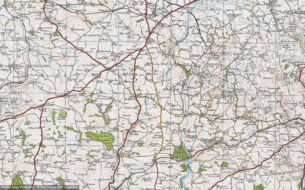 Old Map of Scarcewater, 1919 in 1919