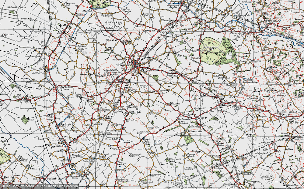 Old Map of Scarth Hill, 1923 in 1923