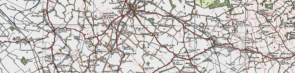 Old map of Scarth Hill in 1923