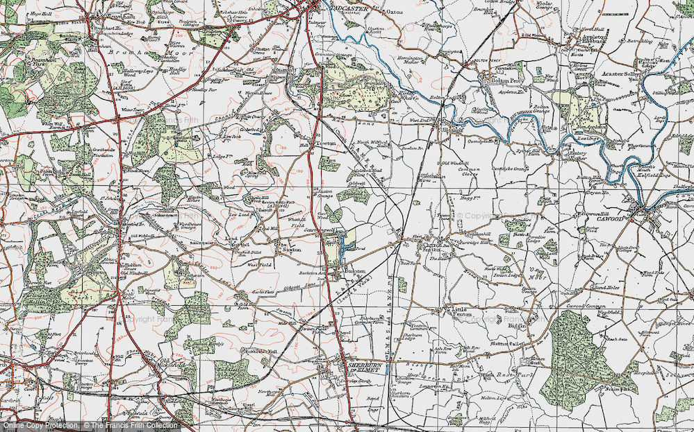 Old Map of Scarthingwell, 1924 in 1924