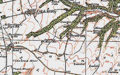 Old map of Scawton in 1925