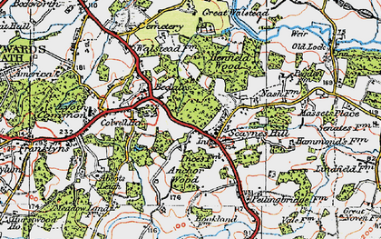 Old map of Abbots Leigh in 1920