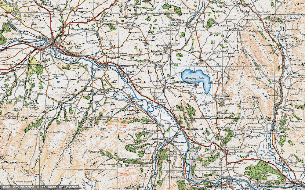 Old Map of Scethrog, 1919 in 1919