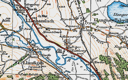 Old map of Scethrog in 1919
