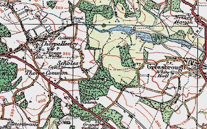 Old map of Scholes in 1924