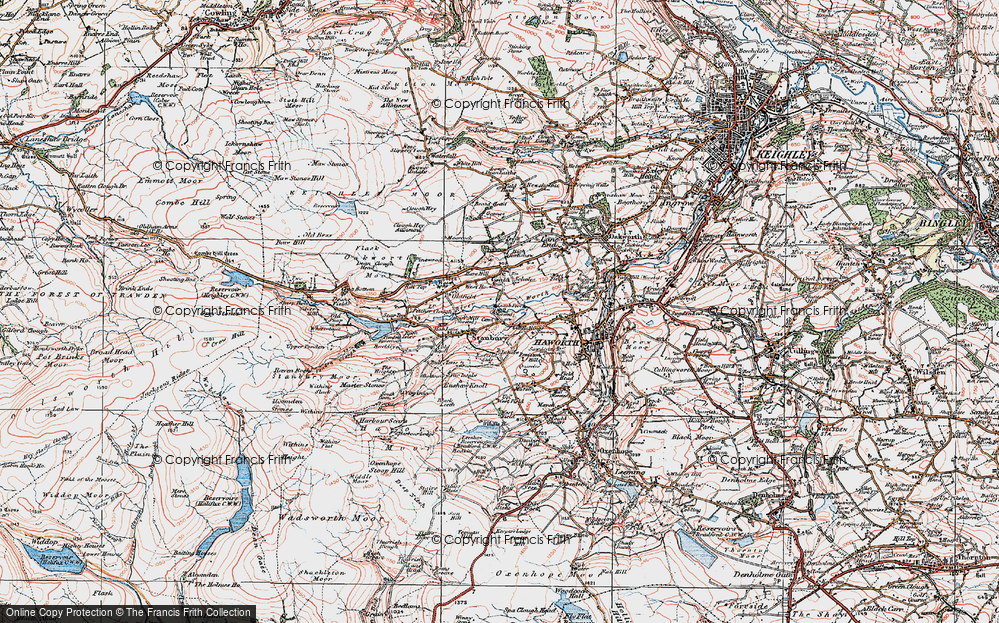 Old Map of Scholes, 1925 in 1925