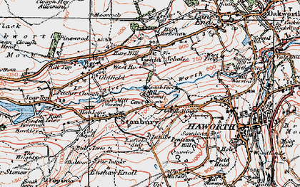 Old map of Scholes in 1925