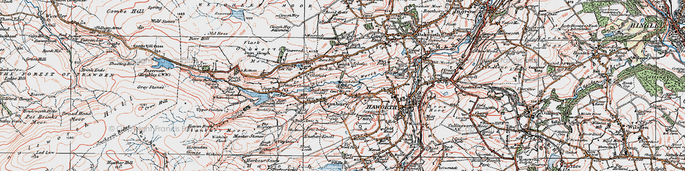 Old map of Scholes in 1925