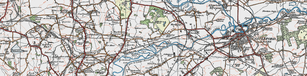 Old map of Scholey Hill in 1925