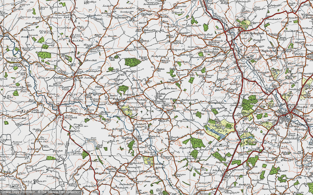 Old Map of School Green, 1921 in 1921