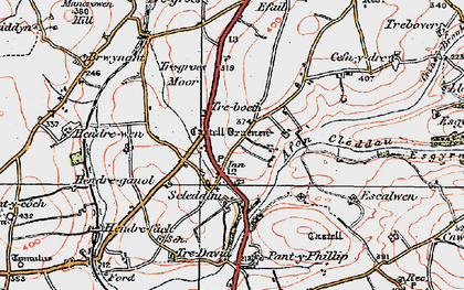Old map of Scleddau in 1923