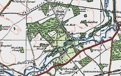 Old map of Broom Wood in 1923
