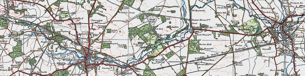 Old map of Broom Wood in 1923