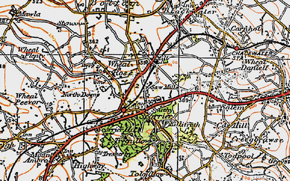 Old map of Scorrier in 1919