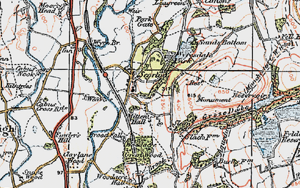 Old map of Scorton in 1924