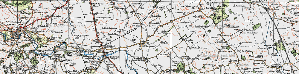 Old map of Scorton in 1925