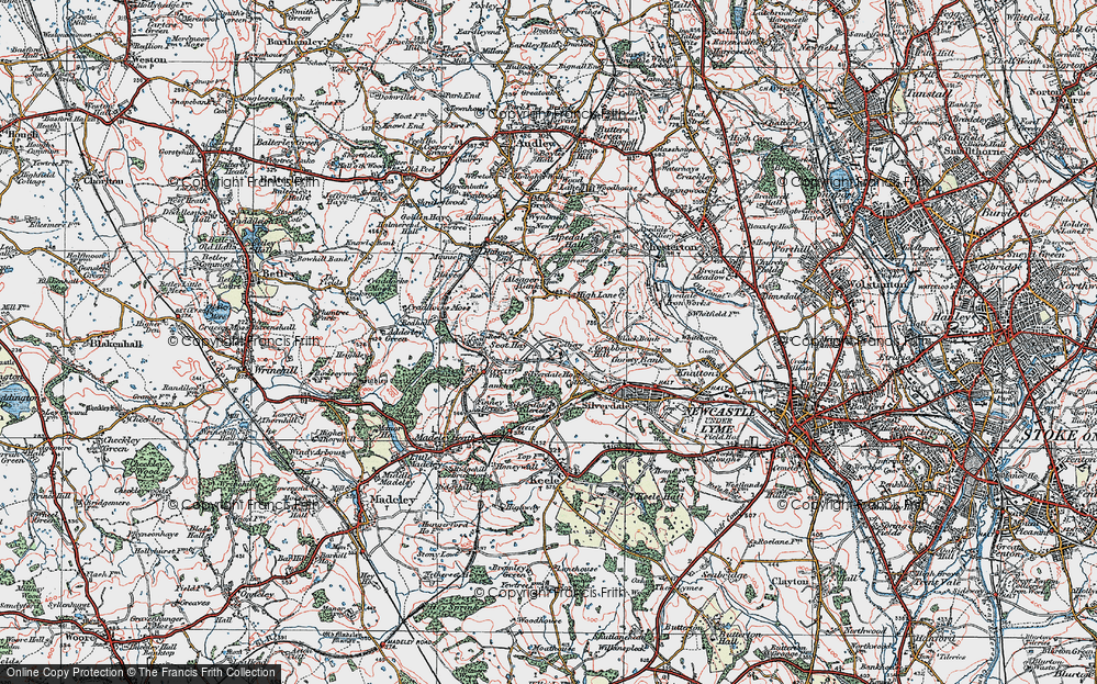 Old Map of Scot Hay, 1921 in 1921