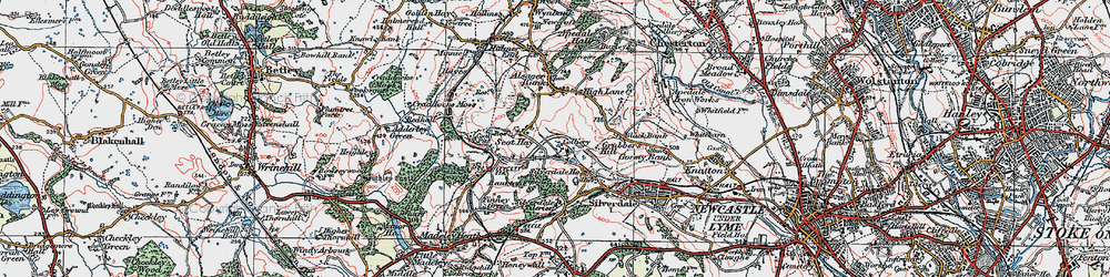 Old map of Scot Hay in 1921