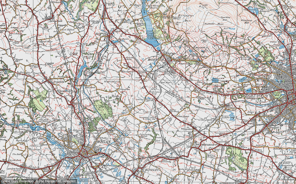 Old Map of Scot Lane End, 1924 in 1924