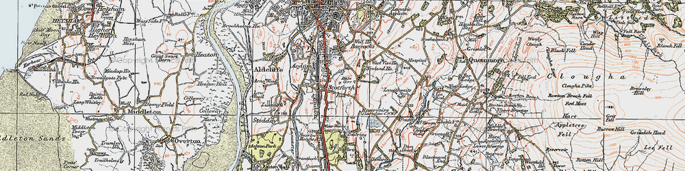 Old map of Scotforth in 1924