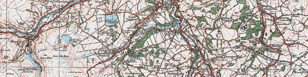Old map of Scotgate in 1924