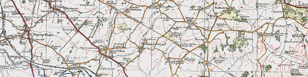 Old map of Scotland in 1921