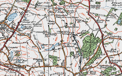 Old map of Leeds, Bradford International Airport in 1925