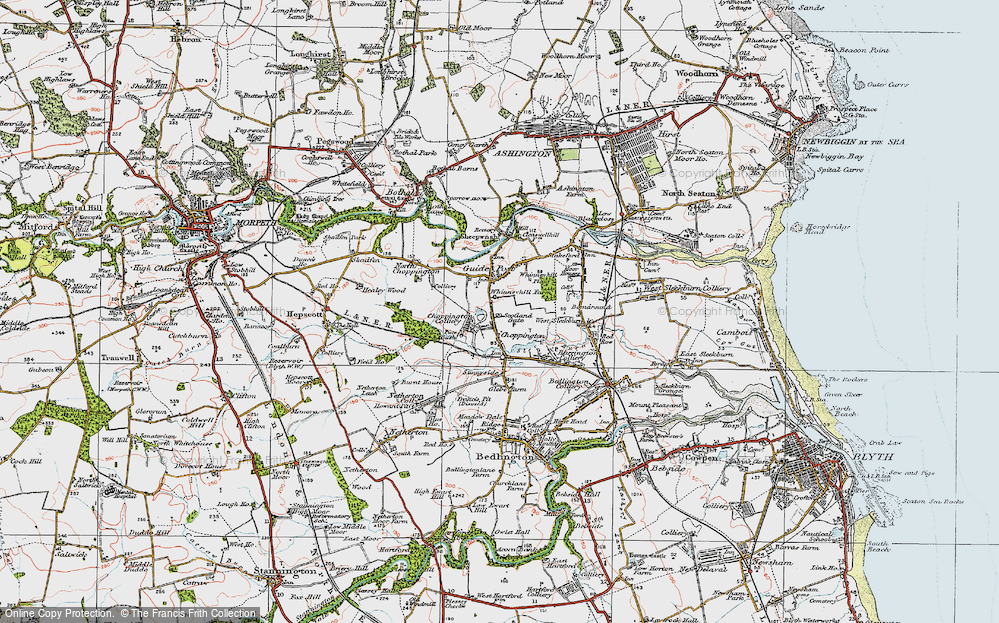 Old Map of Scotland Gate, 1925 in 1925
