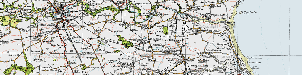 Old map of Scotland Gate in 1925