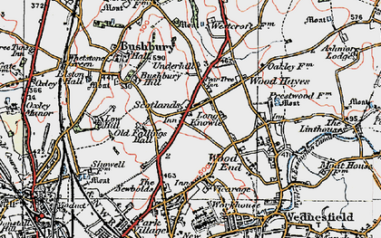 Old map of Scotlands in 1921