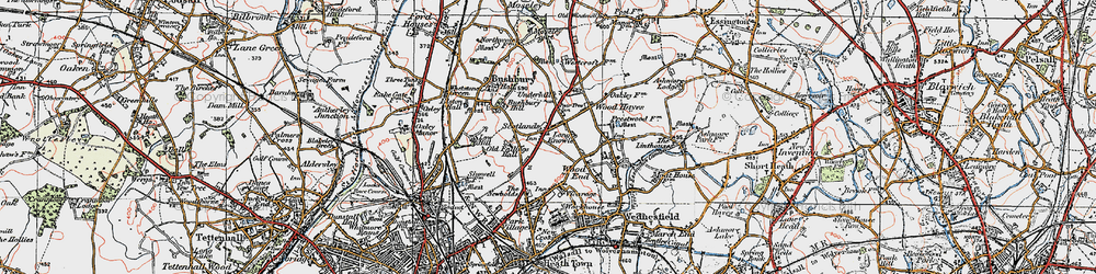 Old map of Scotlands in 1921