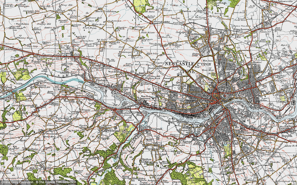 Old Map of Scotswood, 1925 in 1925