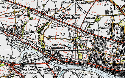 Old map of Scotswood in 1925