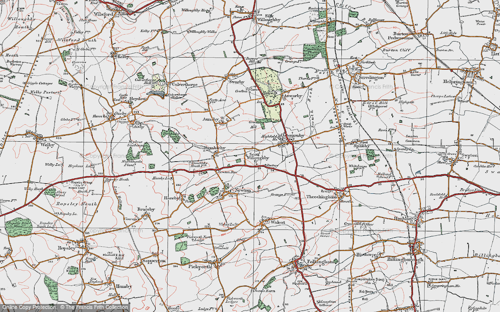 Old Map of Scott Willoughby, 1922 in 1922